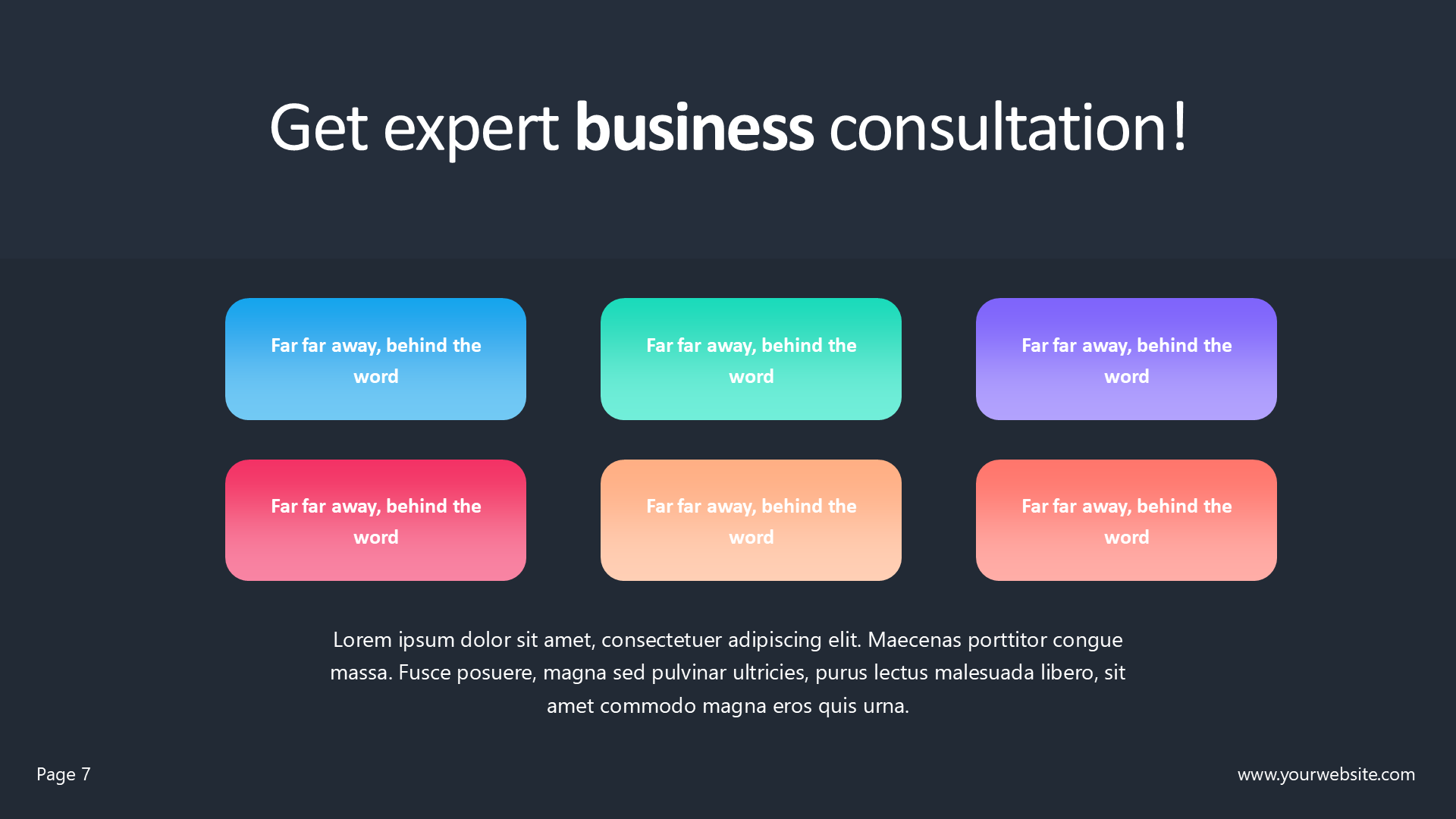 (dark) Business Model slide 7